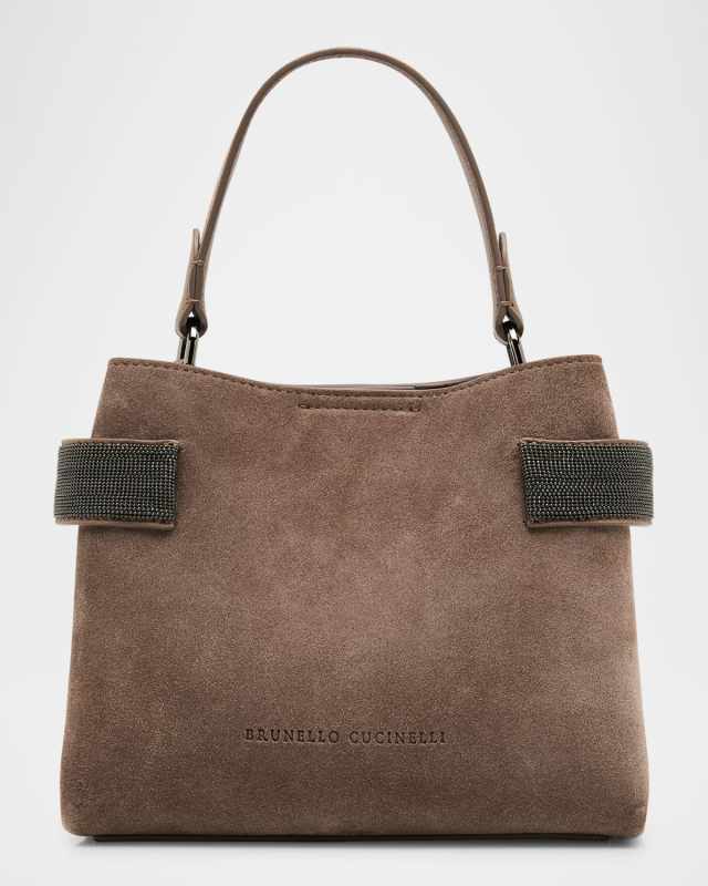 Essense Mini Monili Suede Top-Handle Bag